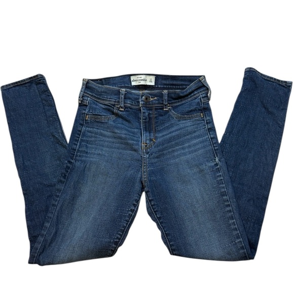 Abercrombie Kids Girls 14 Slim Dark Wash Skinny Jeans Classic Denim - Picture 1 of 11